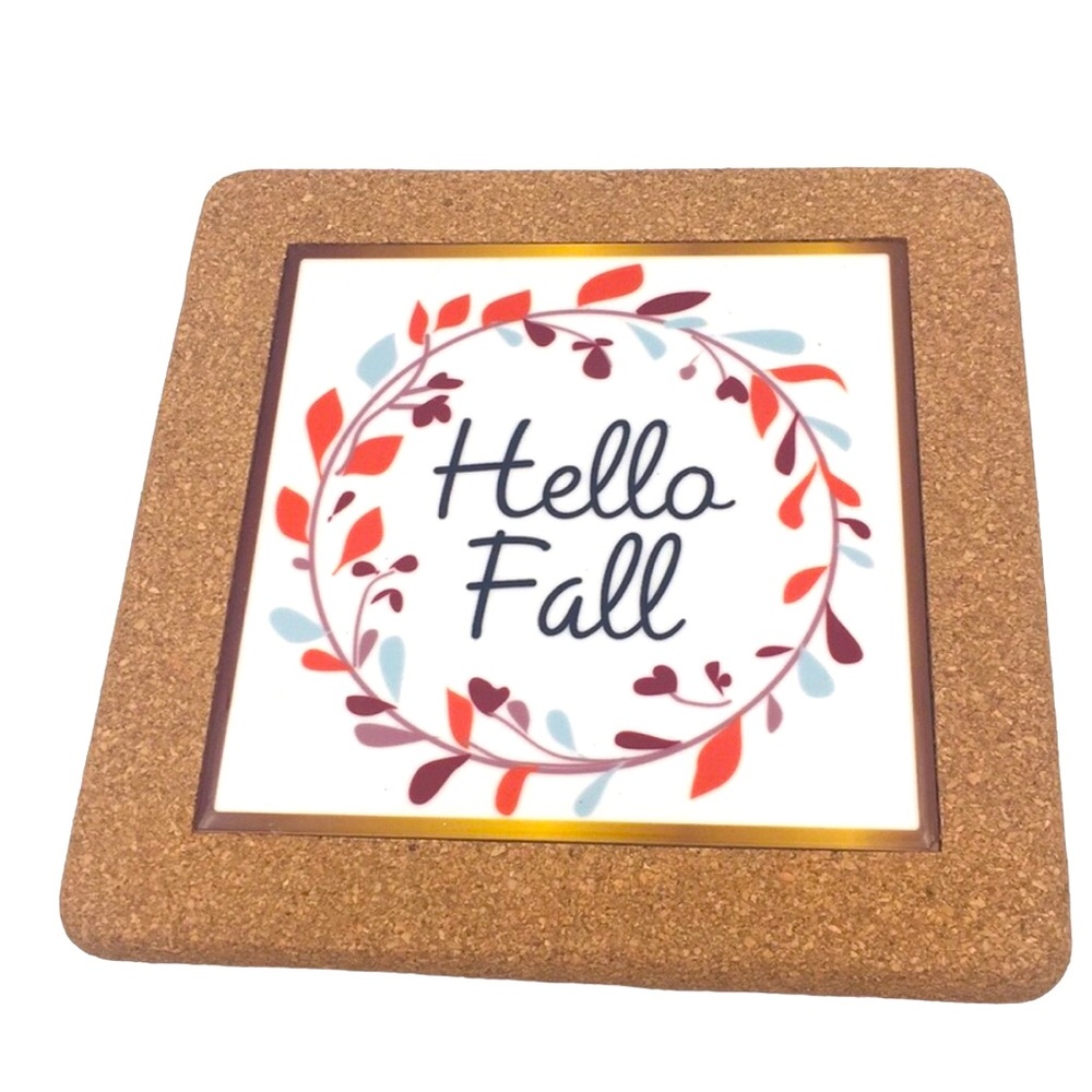 Seasonal 🍁 Fall Ceramic Cork Trivet